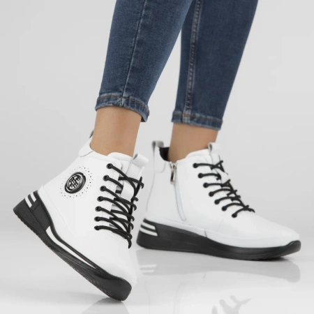 Skórzane botki damskie ANITA