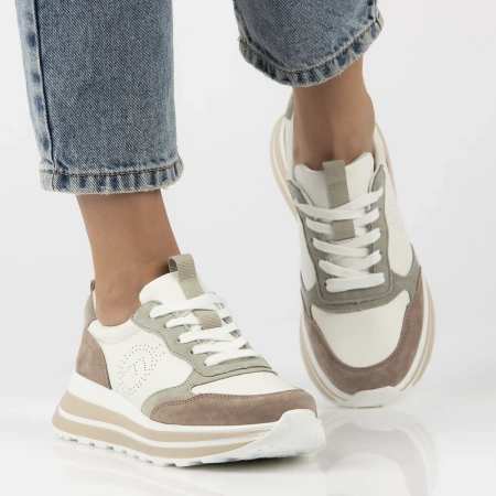 Białe sneakersy damskie AURORA