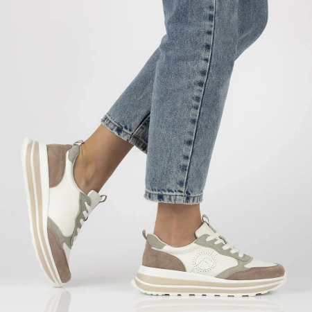 Białe sneakersy damskie AURORA