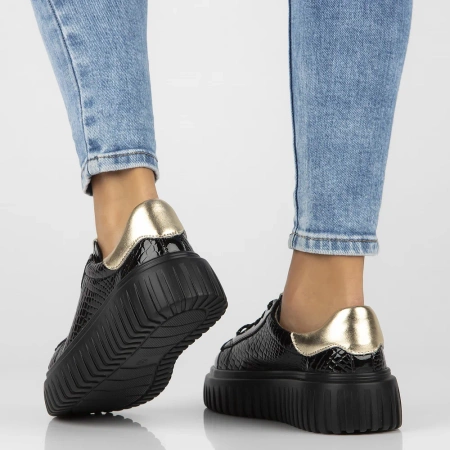 Czarne sneakersy damskie ROSA