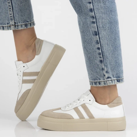 Beżowe trampki damskie Giorgia