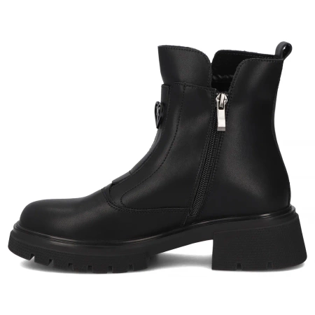 Czarne skórzane botki damskie LUNA