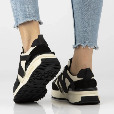 Czarne sneakersy damskie BIANCA