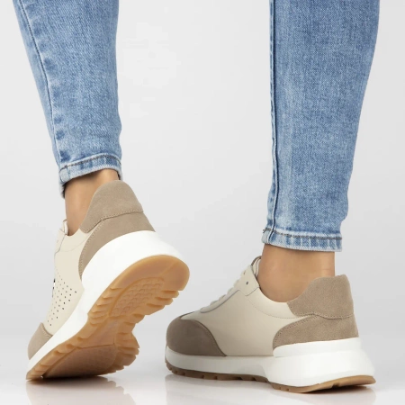 Beżowe sneakersy damskie BRIGIDA
