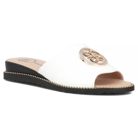 Białe klapki damskie VALERIA