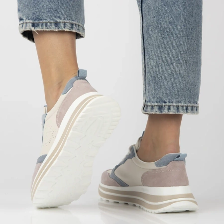 Beżowe sneakersy damskie OLIVIA