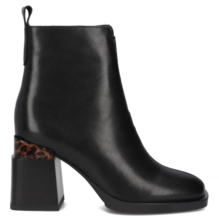Czarne skórzane botki damskie Anabell