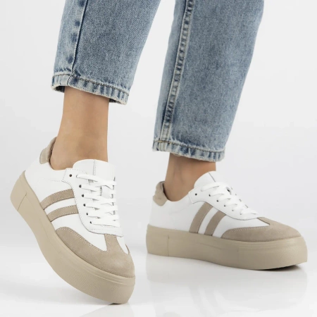 Beżowe trampki damskie Giorgia