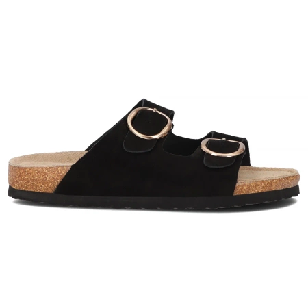 Czarne klapki damskie DOLORES