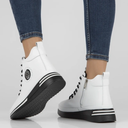 Skórzane botki damskie ANITA