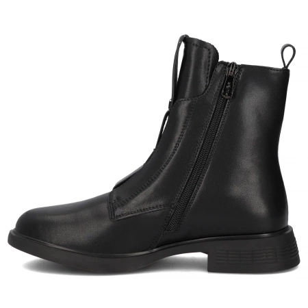 Czarne skórzane botki damskie LUNA