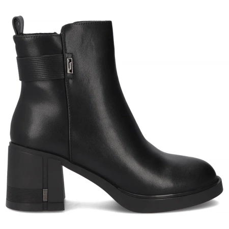 Czarne skórzane botki damskie GIULIA