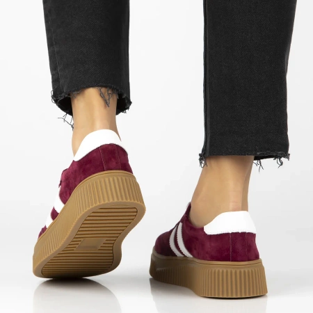 Skórzane trampki damskie ABELLA