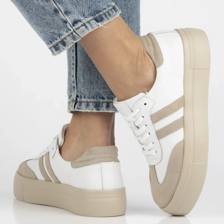 Beżowe trampki damskie Giorgia