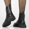 Czarne skórzane botki damskie WILD-2