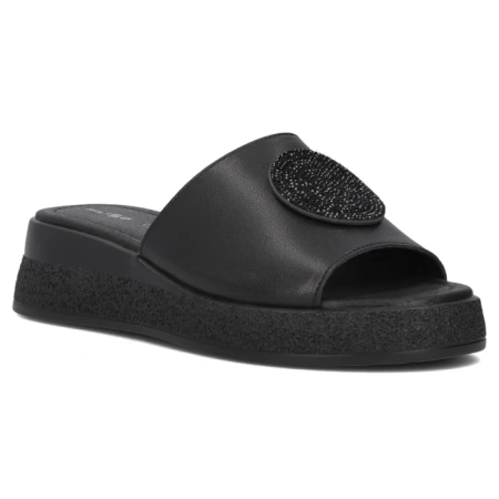 Czarne klapki damskie SOFIA