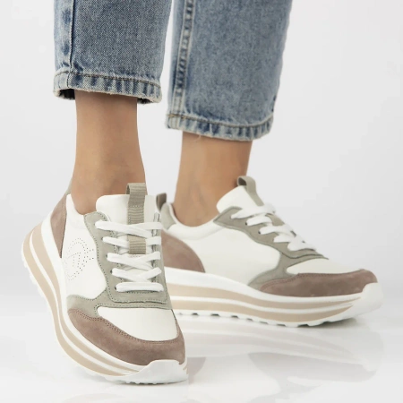 Białe sneakersy damskie AURORA