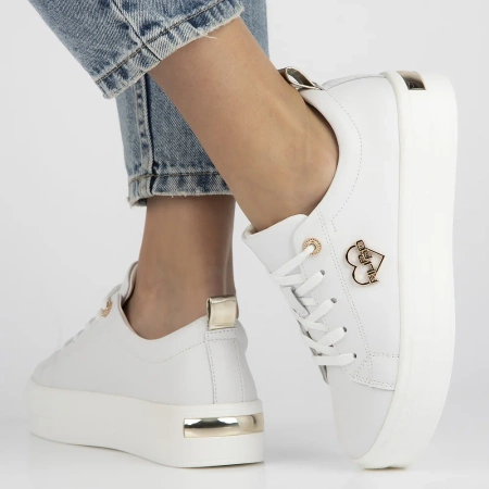 Białe sneakersy damskie LILY