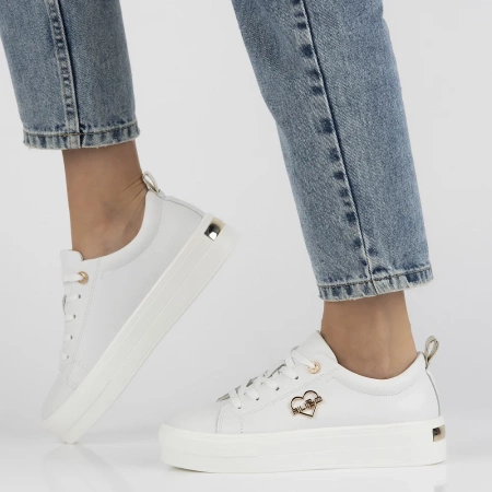 Białe sneakersy damskie LILY