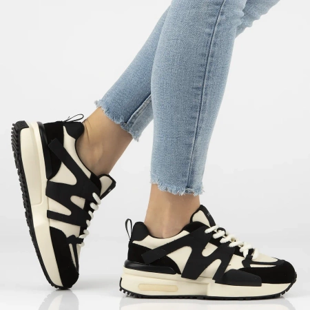 Czarne sneakersy damskie BIANCA