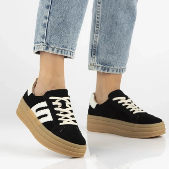 Czarne trampki damskie ISLA