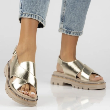 Złote sandały damskie PILAR