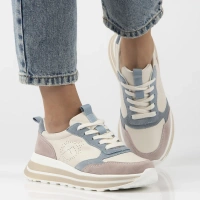 Beżowe sneakersy damskie OLIVIA