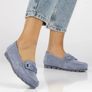 Błękitne mokasyny damskie PAULA