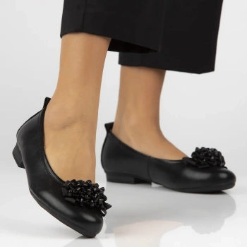 Czarne balerinki damskie FLOR