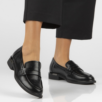 Czarne mokasyny damskie ADELE