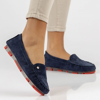 Granatowe mokasyny damskie FLOR